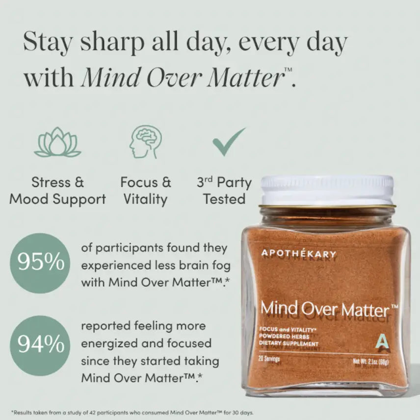 Apothekary: Mind Over Matter - Focus & Cognition Herbal Supplement ...