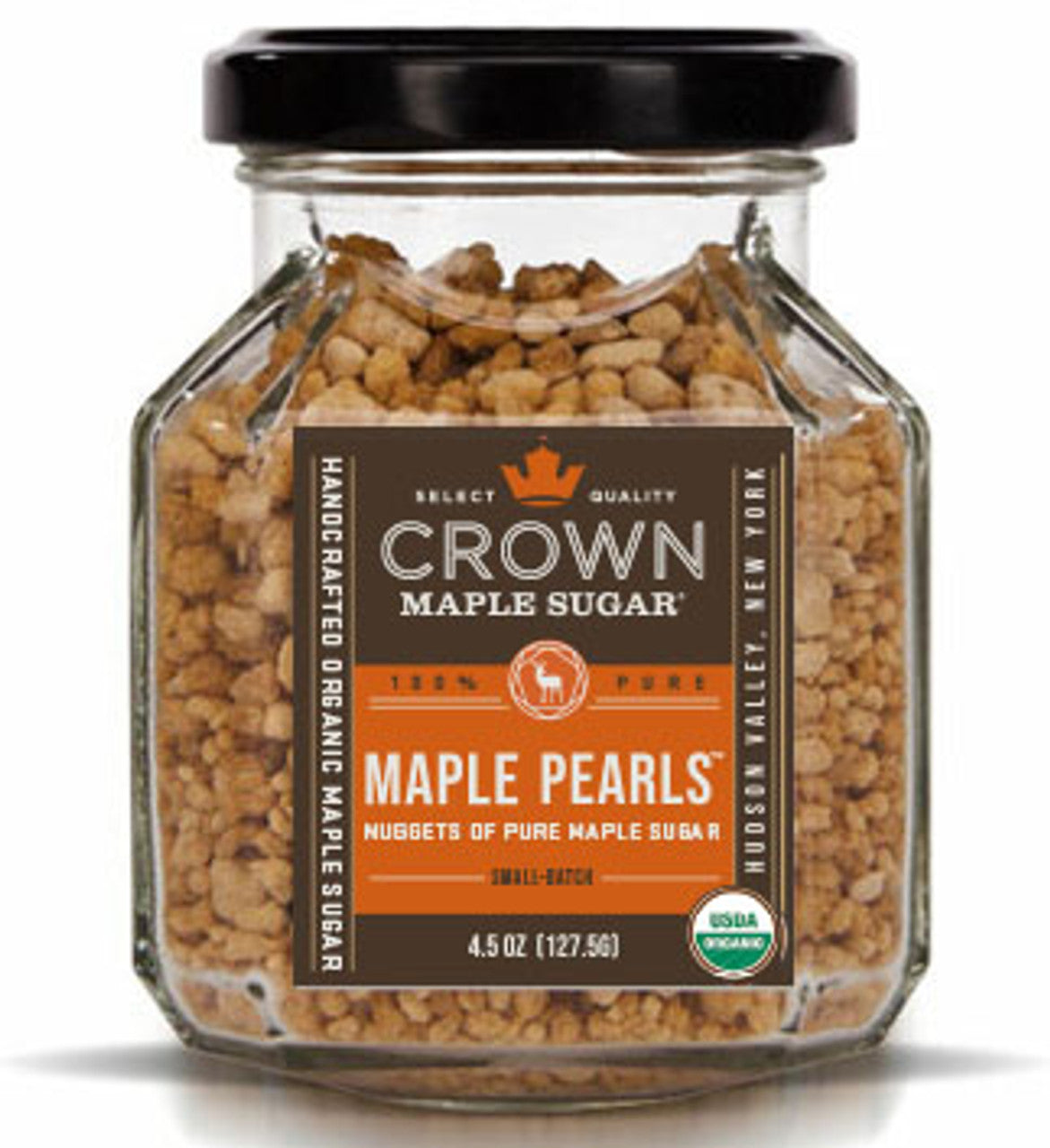 Crown Maple® Organic Maple Pearls, Nuggets of Pure Maple Sugar, 4.5oz Source & Self