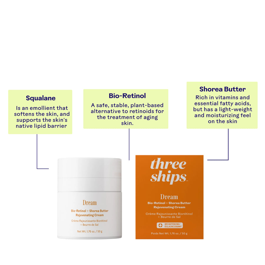 Three Ships: Dream Bio-Retinol + Shorea Butter Rejuvenating Cream