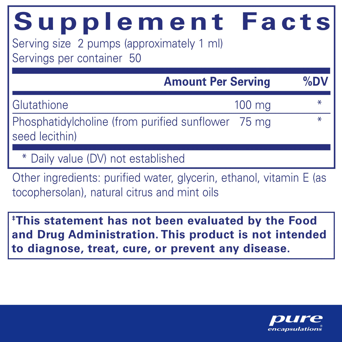 Pure Encapsulations: Liposomal Glutathione liquid