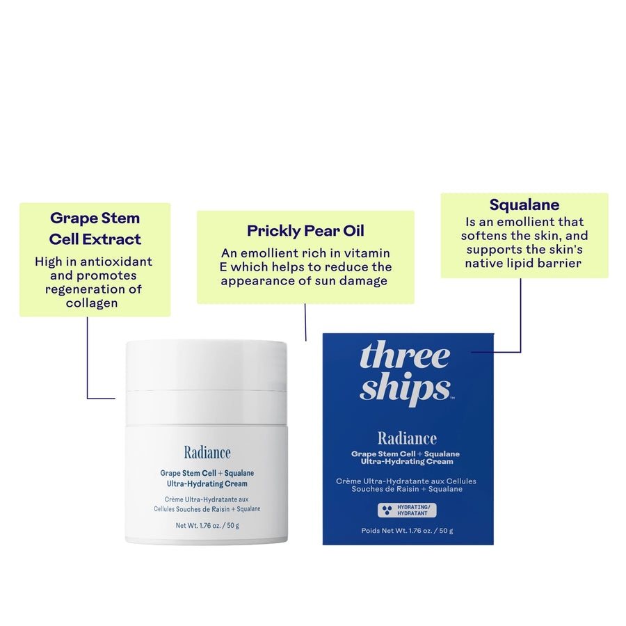 Three Ships: Radiance Grape Stem Cell + Squalane Hydrating Cream