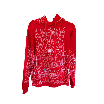 Snow Milk Hoodies: Snow Milk Red (XL)