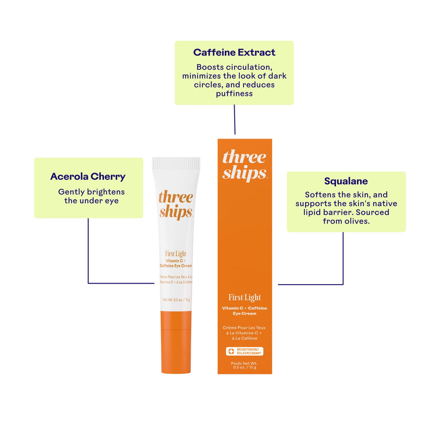 Three Ships: First Light Vitamin C + Caffeine Eye Cream