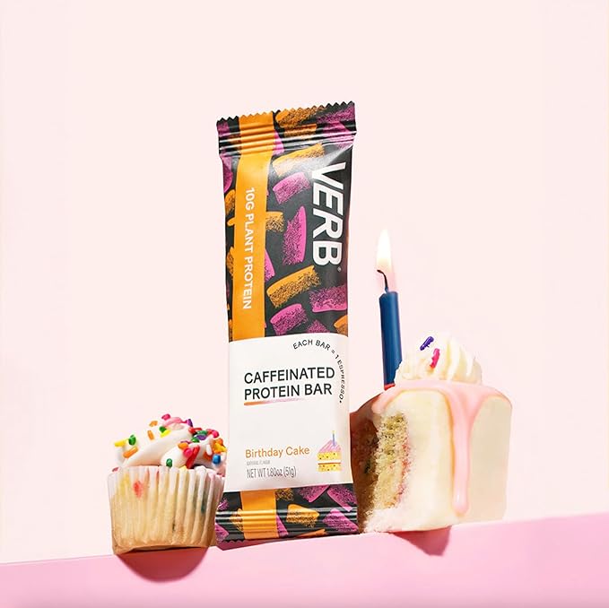 Verb Caffeinated Protein Bar - Birthday Cake