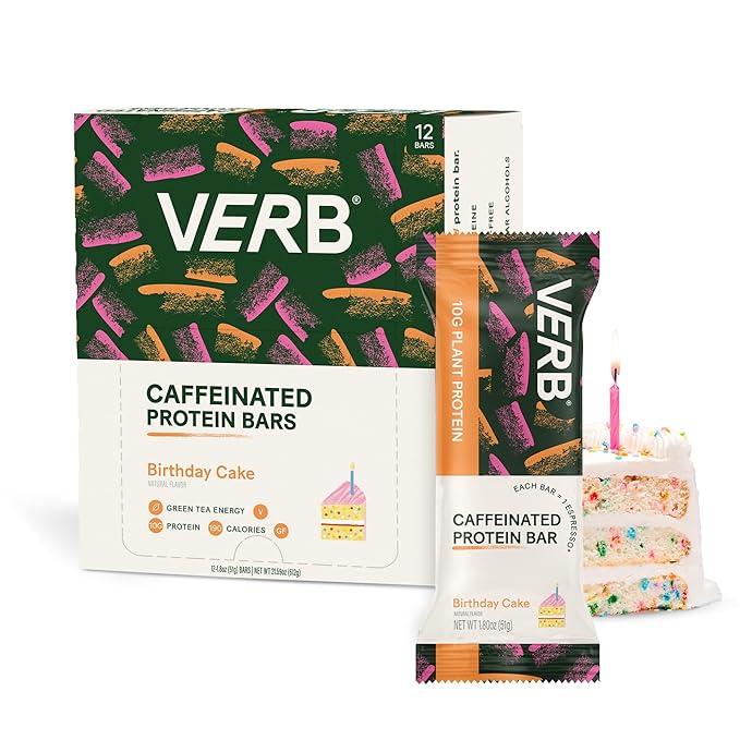 Verb Caffeinated Protein Bar - Birthday Cake