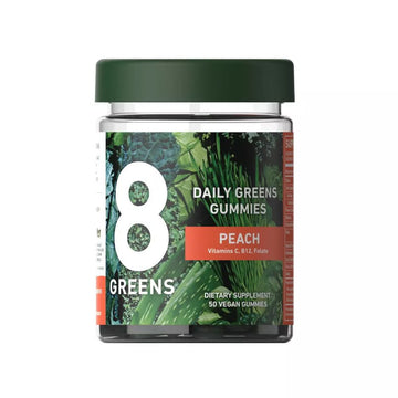 8Greens Daily Greens Vegan Gummies Dietary Supplement - Peach