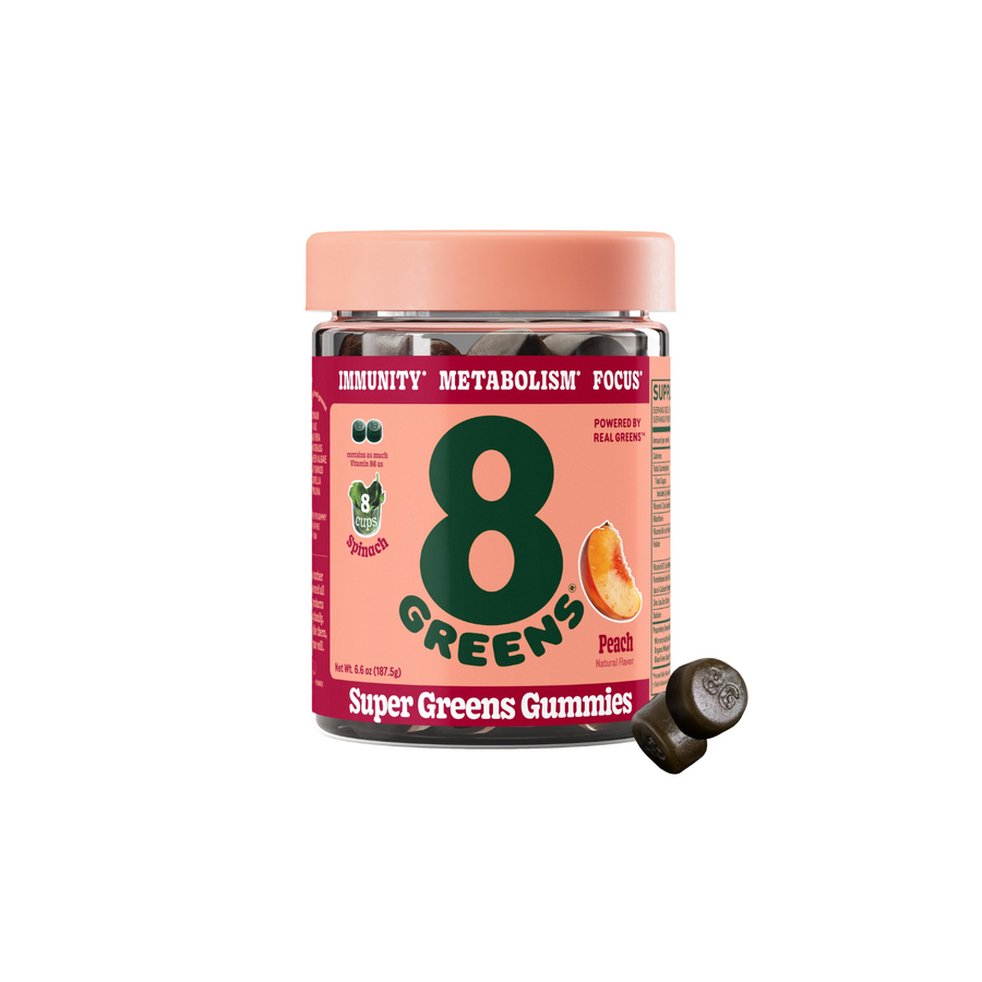 8Greens Daily Greens Vegan Gummies Dietary Supplement - Peach