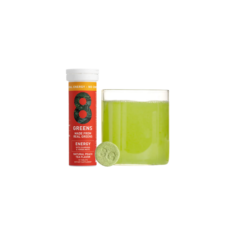 8Greens: Super Greens Energy Tablet - Peach Tea