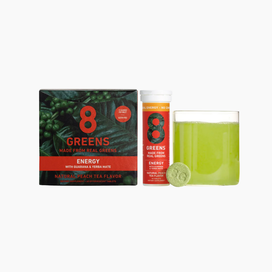 8Greens: Super Greens Energy Tablet - Peach Tea