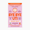 Cheeky Bonsai Bye Bye UTI Urinary Health drink packets box, #1 Doctor Recommended, Cranberry and D-Mannose Strawberry Lemonade, 10 single-serve packets, women-founded on white background
