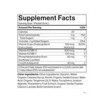 Cymbiotika Liposomal Vitamin D3 K2 CoQ10 supplement facts label showing Vitamin D 100mcg 4000IU, Vitamin K2 MK-4 500mcg, Vitamin K2 MK-7 120mcg, Phosphatidylcholine 60mg, CoQ10 40mg per 5mL packet