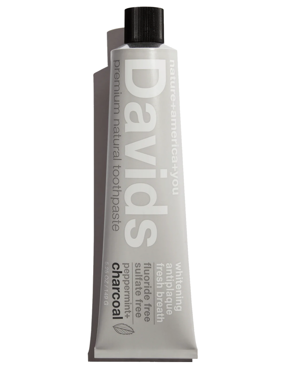 Davids Natural Toothpaste: Davids premium toothpaste  /  charcoal+peppermint