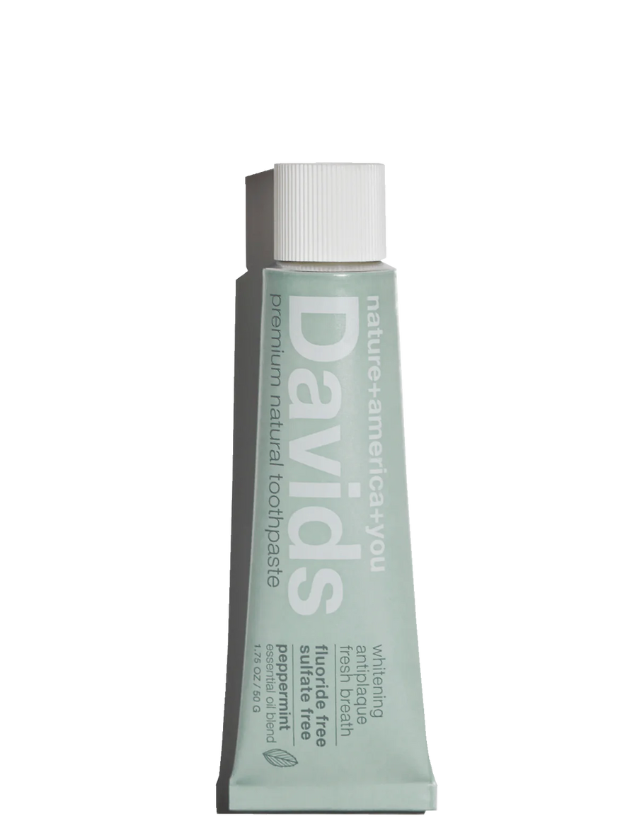 Davids Natural Toothpaste: Davids travel size premium toothpaste  /  peppermint