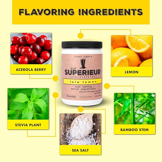 Drink Superieur Electrolytes Flavoring Ingredients