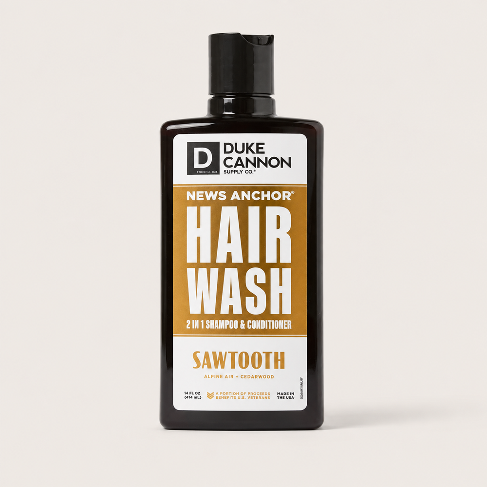 Duke Cannon Supply -  News Anchor Hair Wash - 2 in 1 Shampoo and Conditioner - Sawtooth