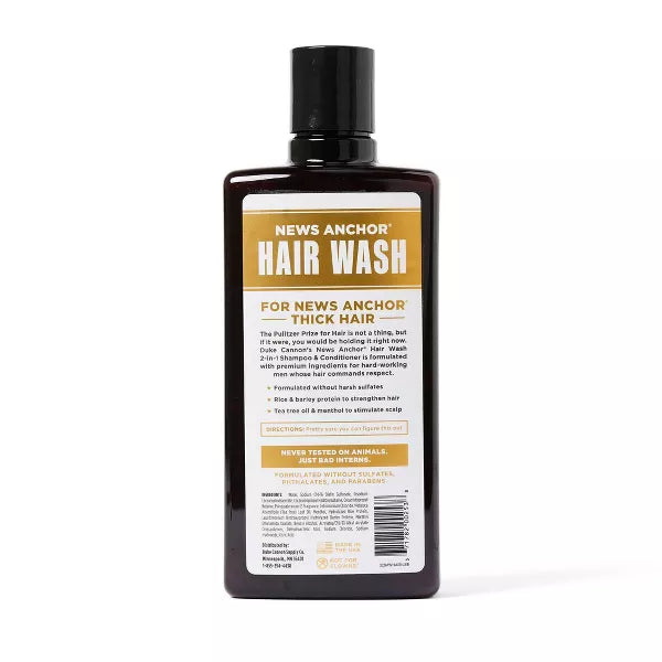 Duke Cannon Supply -  News Anchor Hair Wash - 2 in 1 Shampoo and Conditioner - Sawtooth