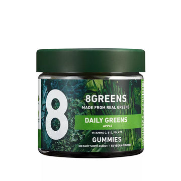 8Greens: Daily Greens: Vitamins C, B12 & Folate Gummies in Apple