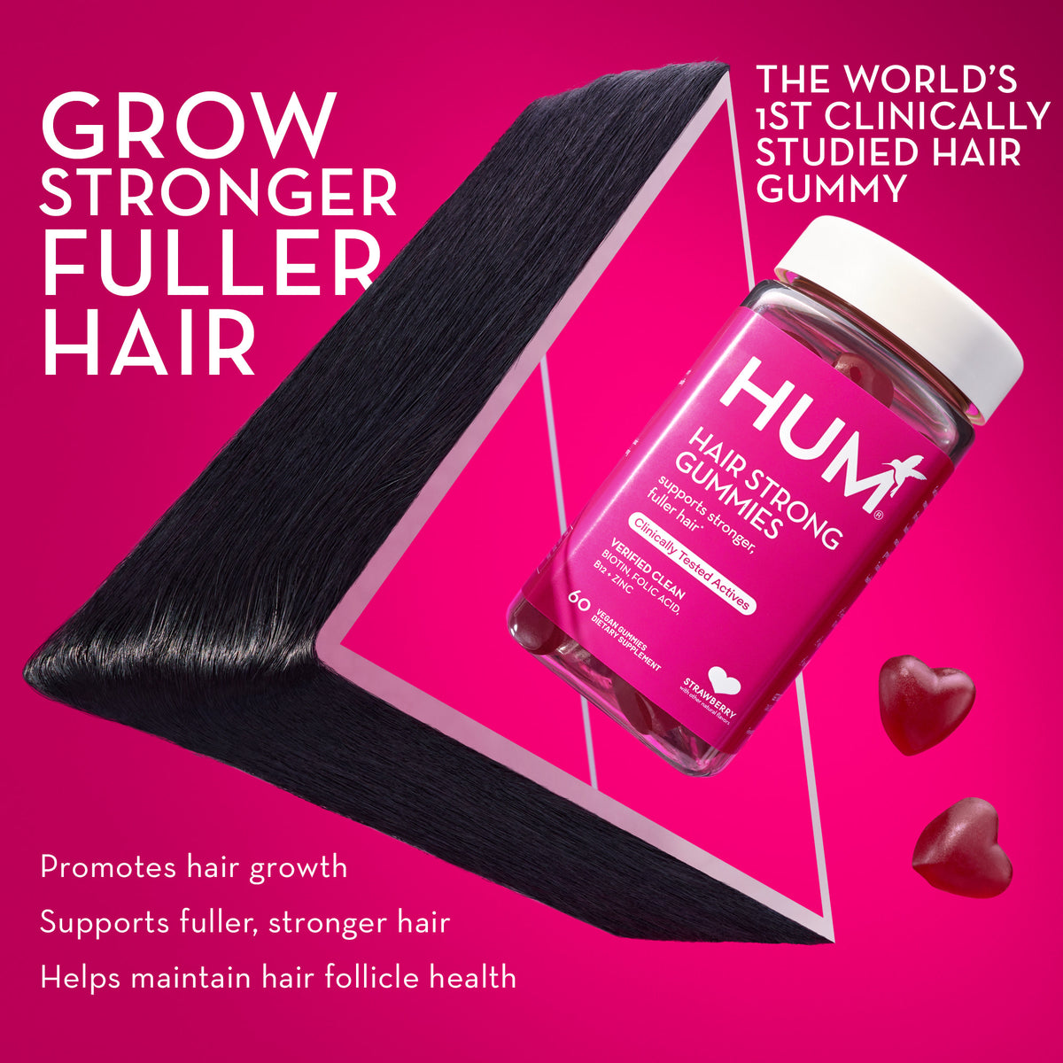 Hair Strong Gummies - 60 Ct Hair Support Supplement