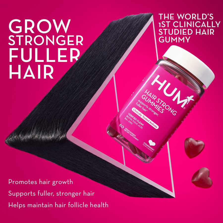 HUM Hair Strong Gummies - 60 Ct Hair Support Supplement