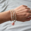 Karma And Luck Rose Quartz & Moonstone Wrap Bracelet