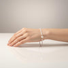 Karma And Luck Utmost Clarity - Crystal Quartz April Birthstone with Pearl Bracelet