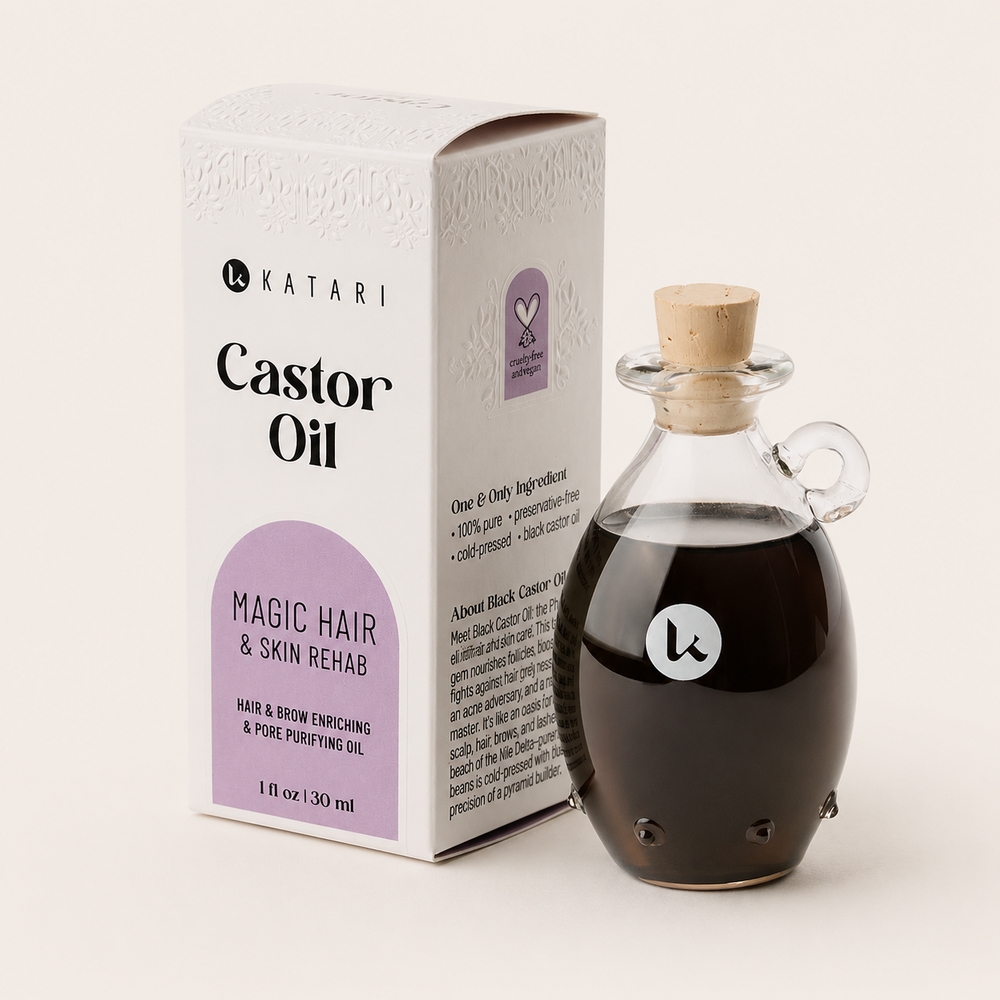 Katari Beauty - Black Castor Hair & Brow Oil 100% Cold-Pressed Oil