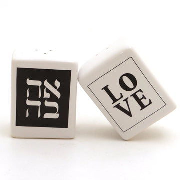 Lenny Mud: Salt and Pepper Shakers with Hebrew, Judaica, Ahava