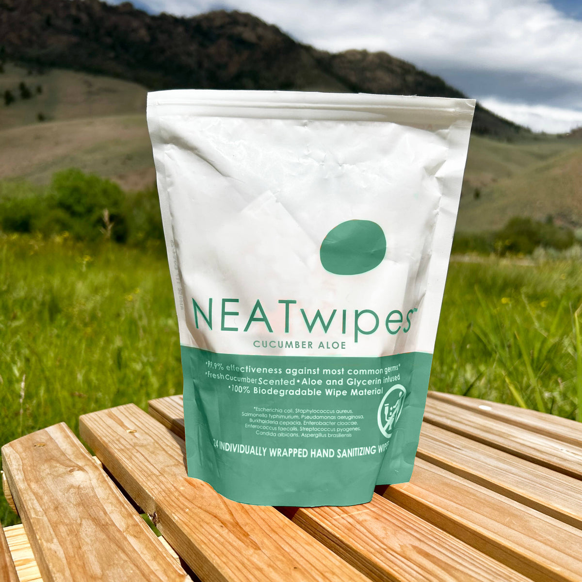 NEATwipes Biodegradable Hand Wipes 24 pack