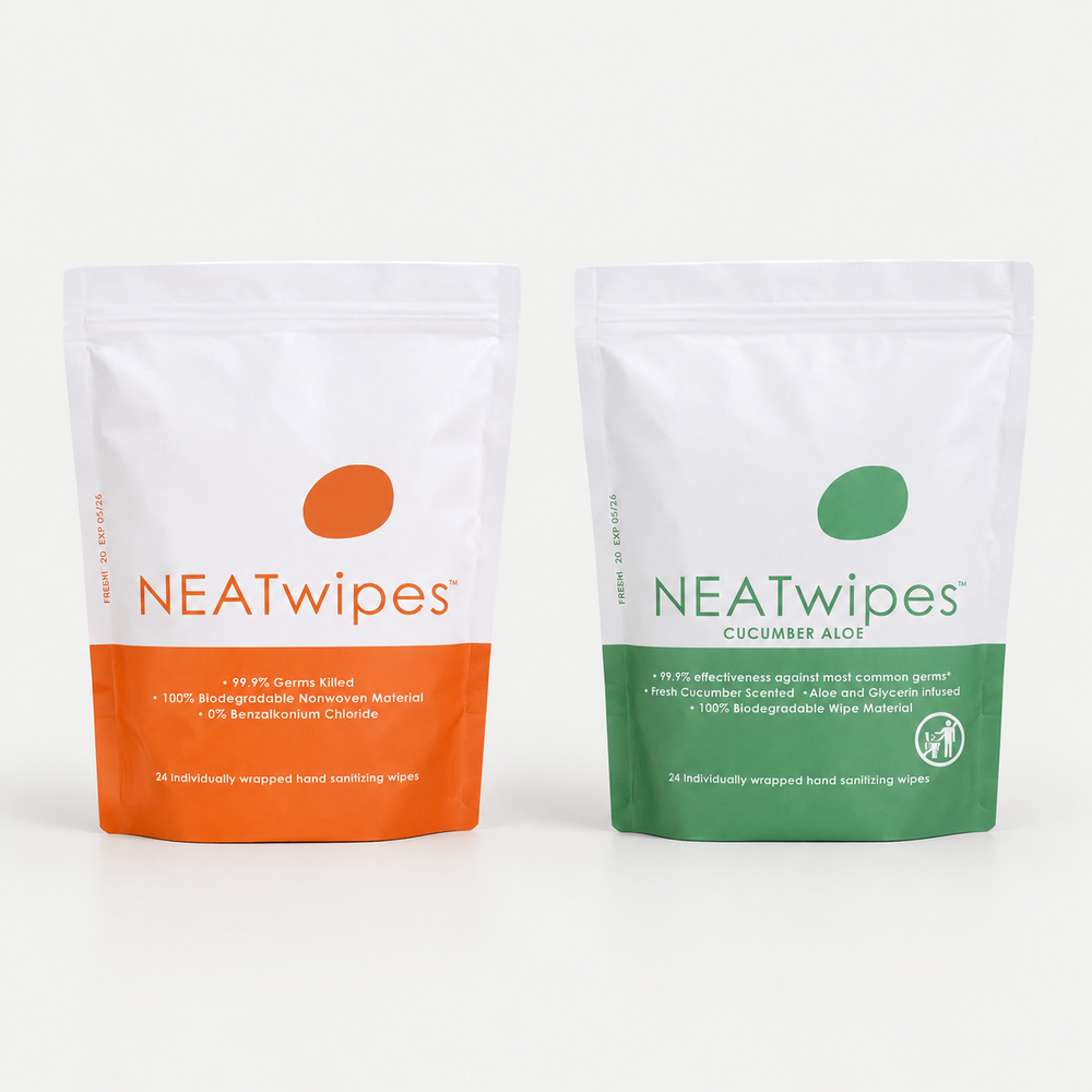 NEATwipes Biodegradable Hand Wipes 24 pack