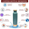 Perilla Home: Copper Water Bottle 20.29 Oz (Pie Green)