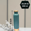 Perilla Home: Copper Water Bottle 20.29 Oz (Pie Green)