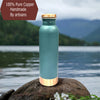 Perilla Home: Copper Water Bottle 20.29 Oz (Pie Green)