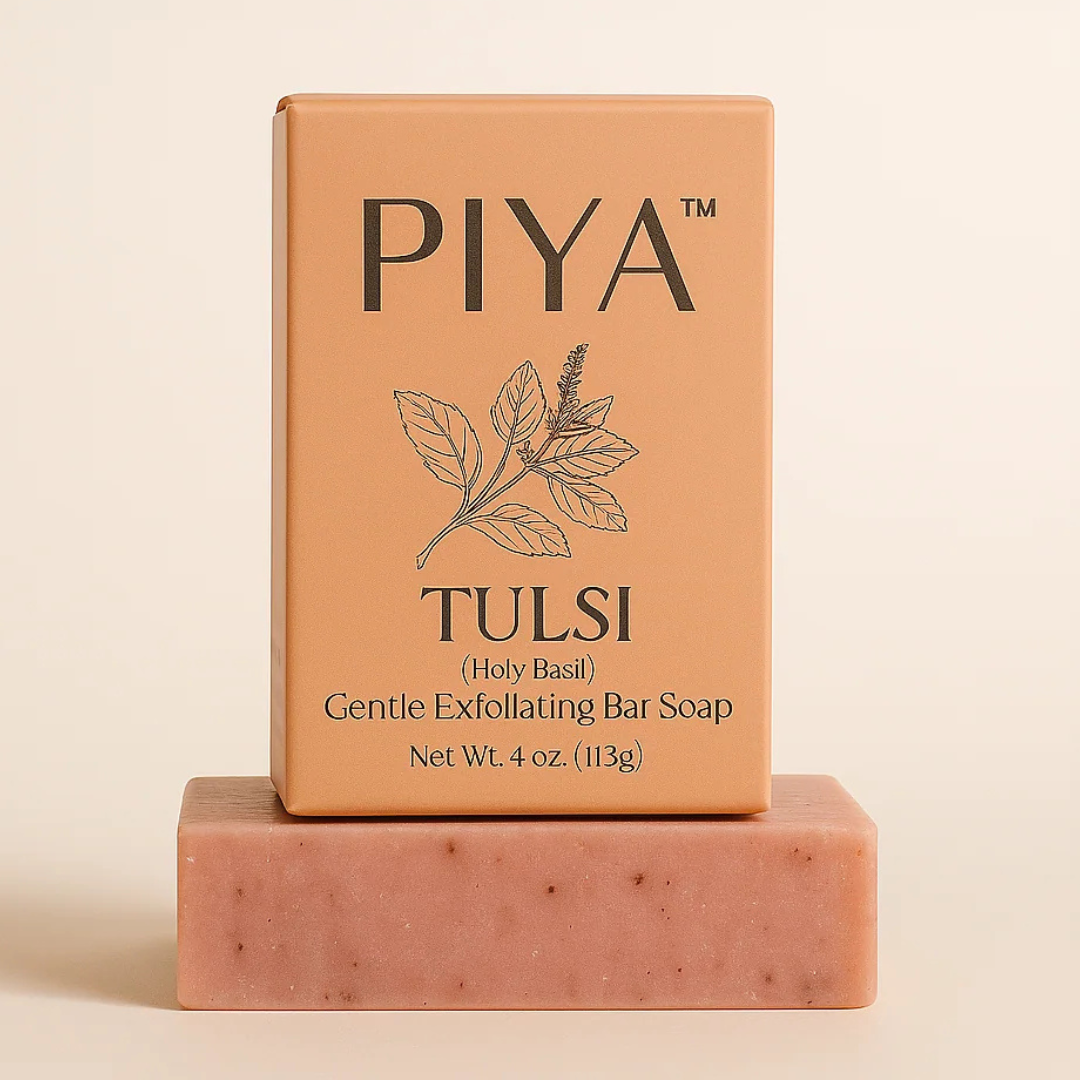 Piya Tulsi Holy Basil Genle Exfoliating Bar Soap