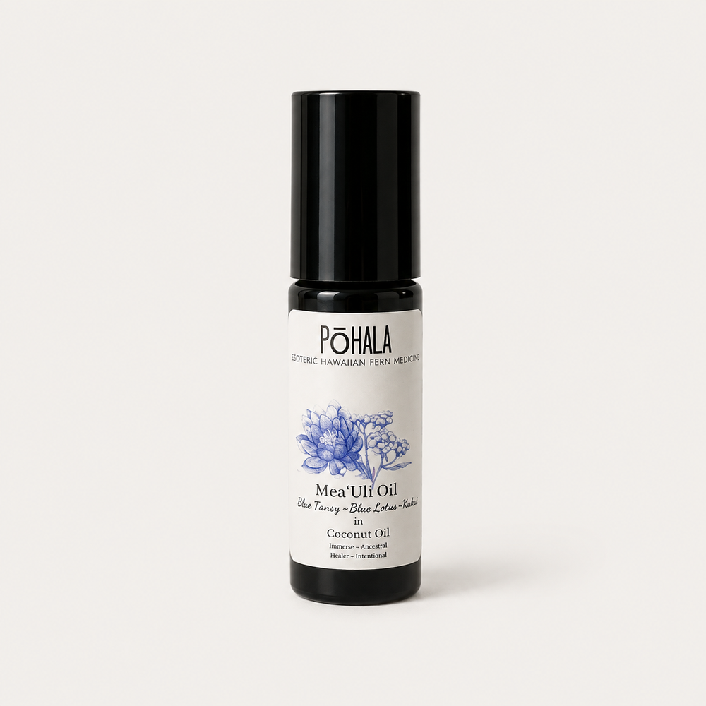 Pohala: Mea'Uli Blue Tansy, Blue Lotus, Kauila Wood
