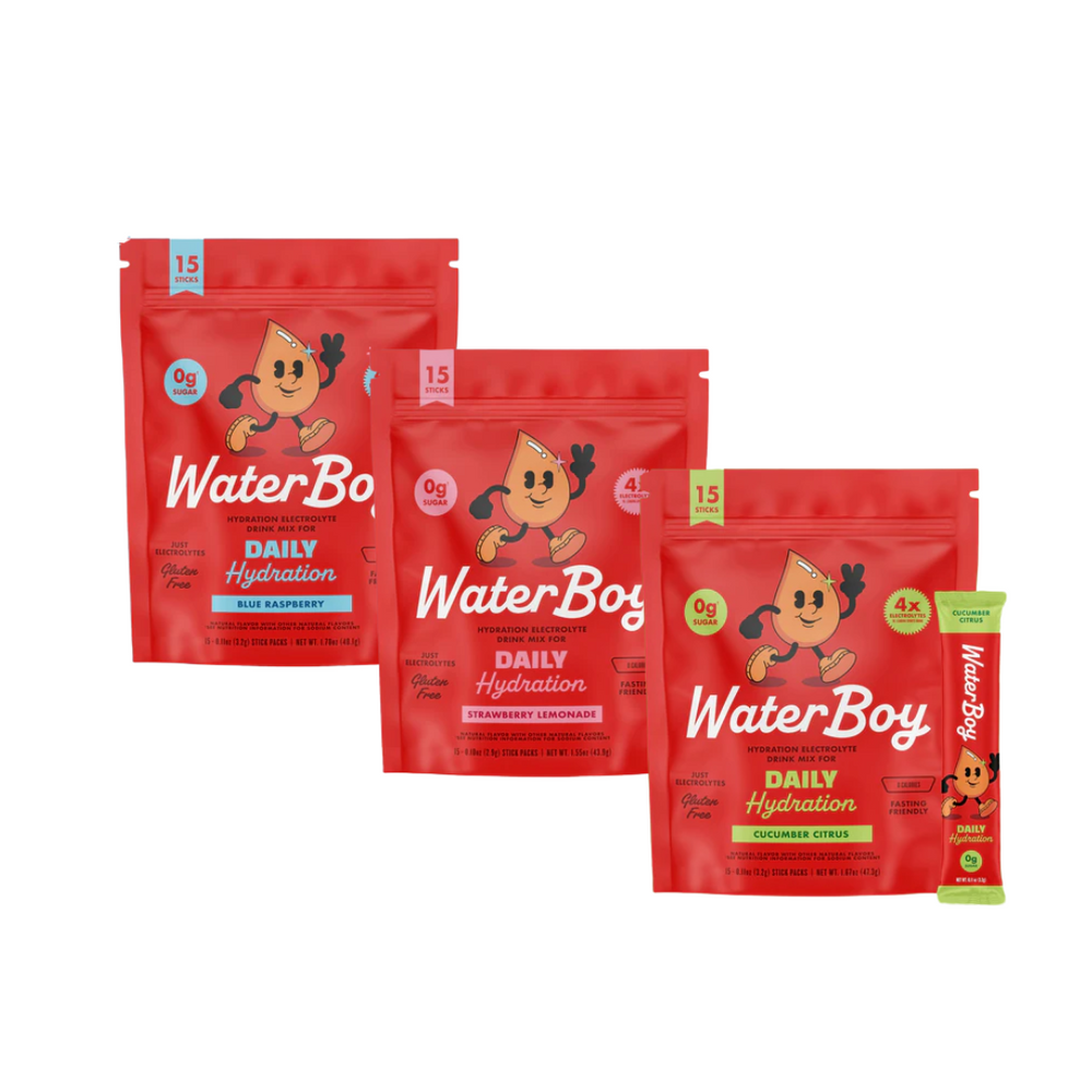Waterboy Hydration Blue Raspberry Waterboy Daily Hydration Electrolyte Packets | Source & Self