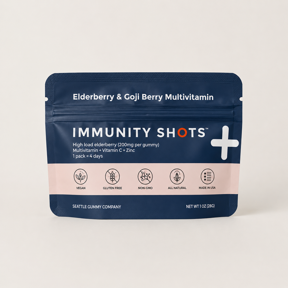 Seattle Gummy Company Elderberry & Goji Berry Immunity Shots Gummy Vitamins