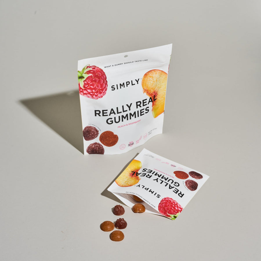 Simply: Really Real Gummies - Peach & Raspberry 1.8 oz