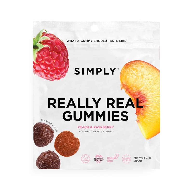 Simply: Really Real Gummies - Peach & Raspberry 5.3 oz