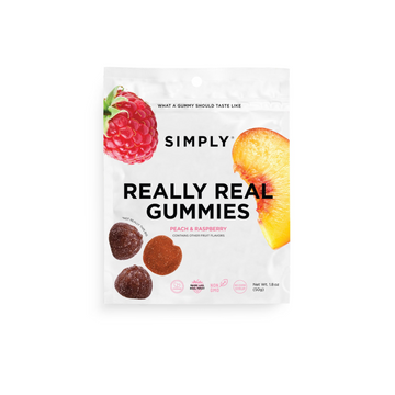 Simply: Really Real Gummies - Peach & Raspberry 1.8 oz