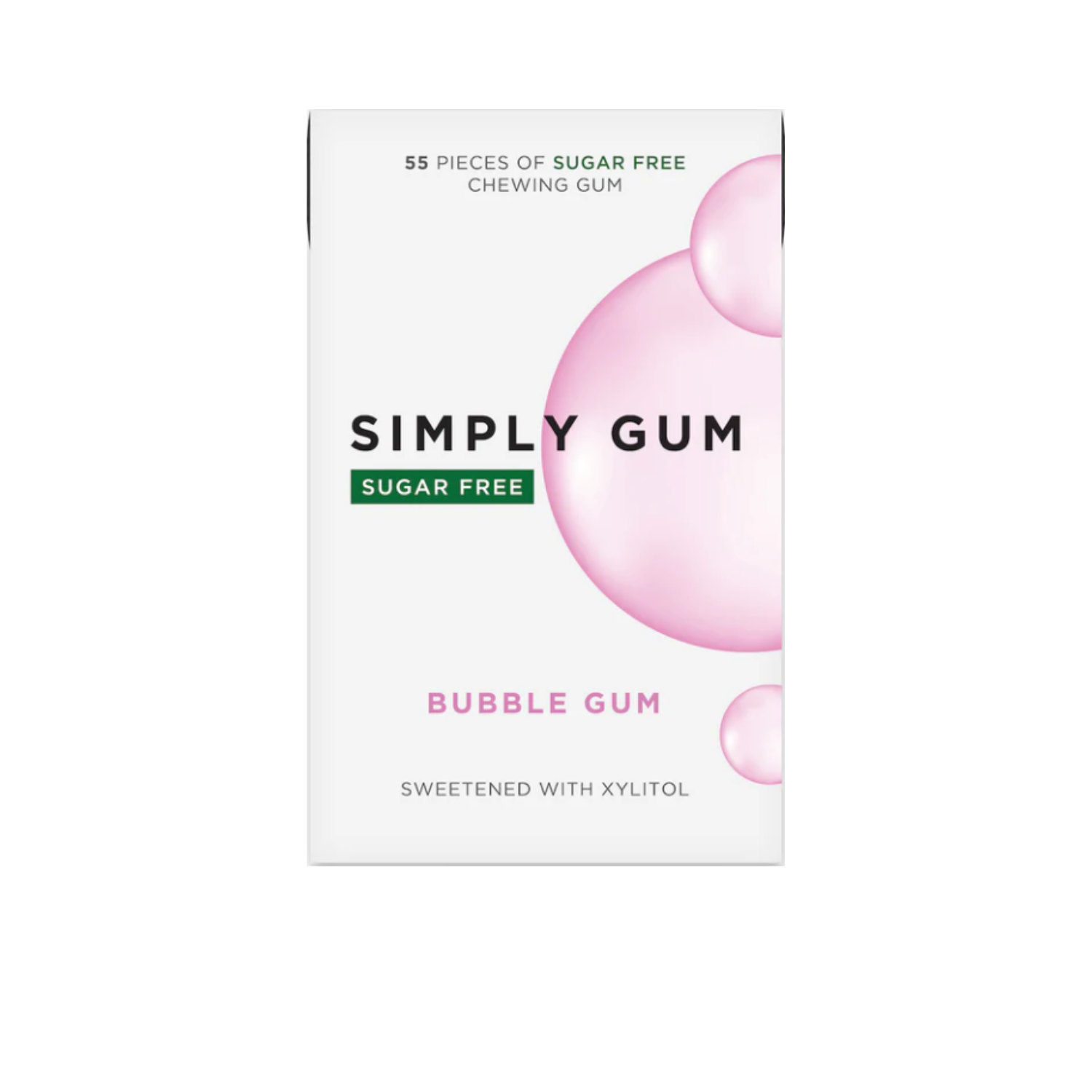Simply: Sugar Free Bubble Gum 55 pcs - Source & Self