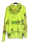Snow Milk Hoodies: Positive Shipping Label Bright Green (L)