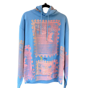 Snow Milk Hoodies: Hello Friend Blue (L)