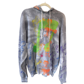 Snow Milk Hoodies: Musical Notes (L)