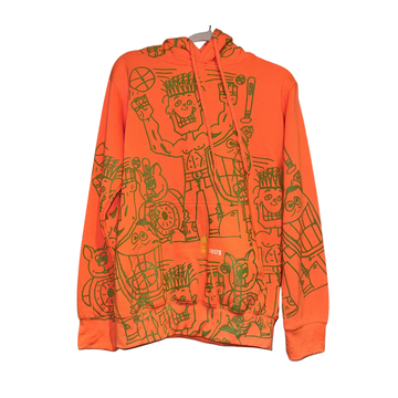 Snow Milk Hoodies: Snow Milk Print Orange (S)