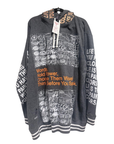 Snow Milk Hoodies: Words Hold Power Dark Grey & Orange (3XL)