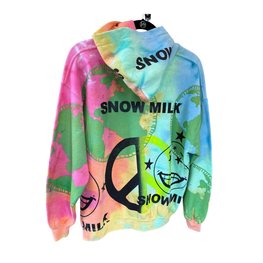 Snow Milk Hoodies: Smile Tie Dye (L)