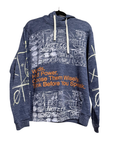 Snow Milk Hoodies: Words Hold Power Blue (M)