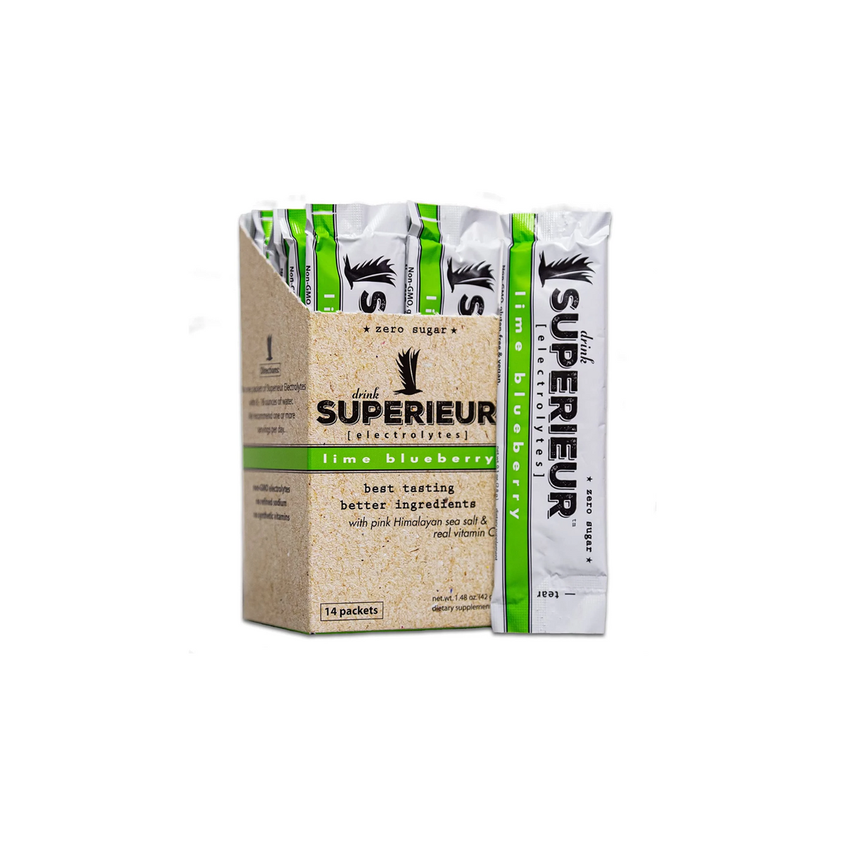 Superieur Electrolytes Lime Blueberry 14 Packets