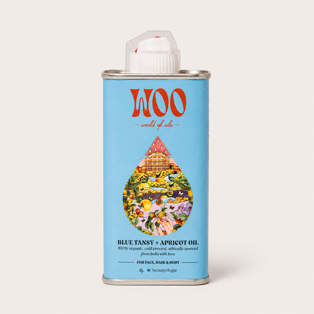 WOO World of Oils: Blue Tansy + Apricot Kernel, Organic Oil for Face, Hair & Body