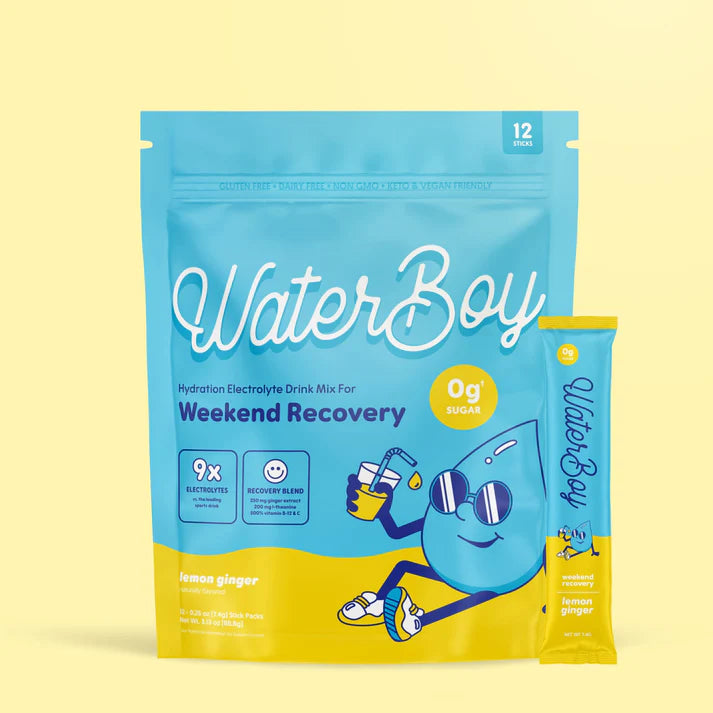 WaterBoy: Hydration + Weekend Recovery - Lemon Ginger